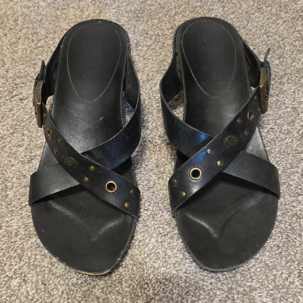 Harley-Davidson Black Studded Sandals